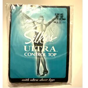 VTG 90s/Y2K Silkies Ultra Control Top Pantyhose | Taupe | Small | NOS